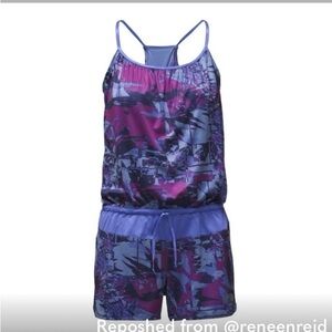 The North Face Women's Purple and Blue Patterned Romper